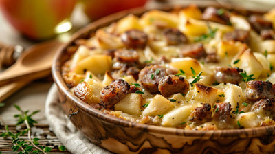 Sausage and Apple Bread Pudding Recipe A Festive Comfort Food Classic