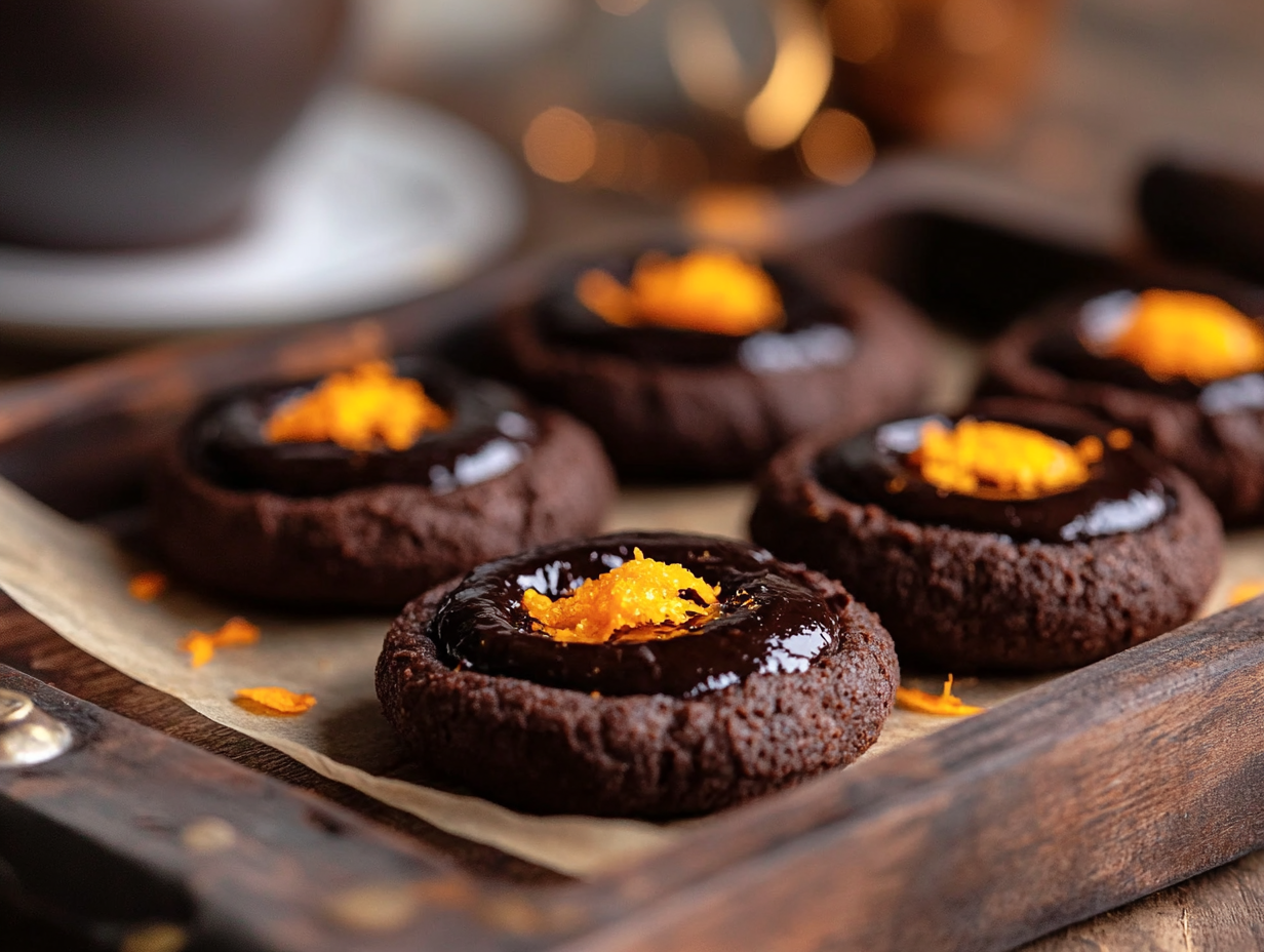 Dark Chocolate Orange Thumbprint Biscuits Recipe Melt in Your Mouth Perfection