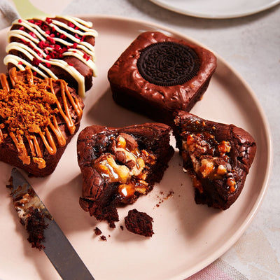 New Baby Brownie Gift Box — a Chummys brownie cut open