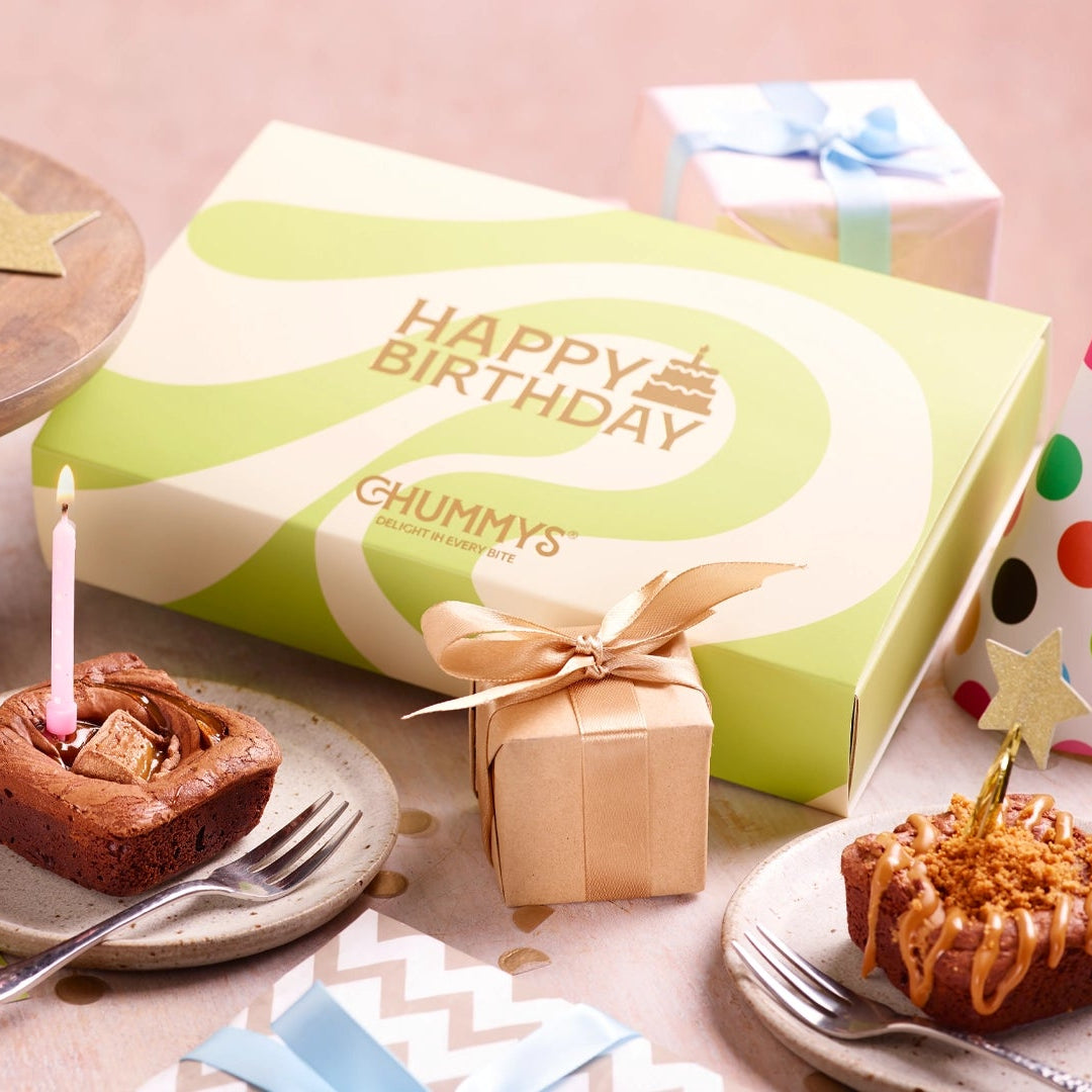 Happy Birthday Mixed Box of Postal Brownies Delivered To Your Door