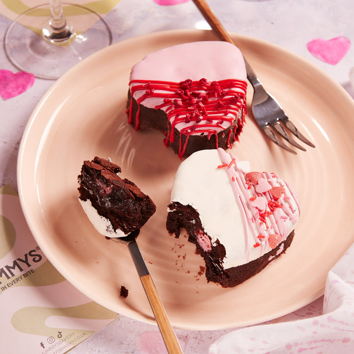 Valentines Heart Shaped Postal Brownie Box - Delivered To Your Door