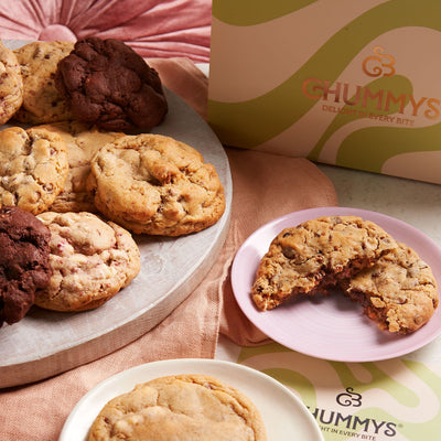 New Baby Cookie Gift Box — Chummys cookies on a serving board