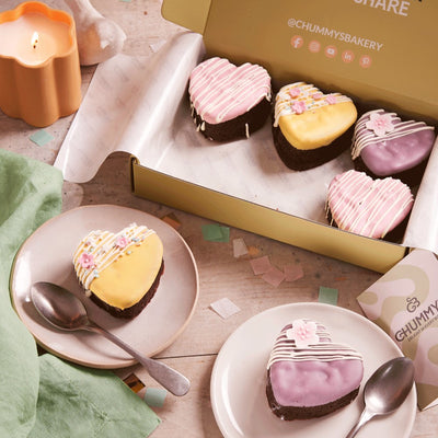 Mother's Day Heart Shaped Postal Brownie Box - Delivered To Your Door