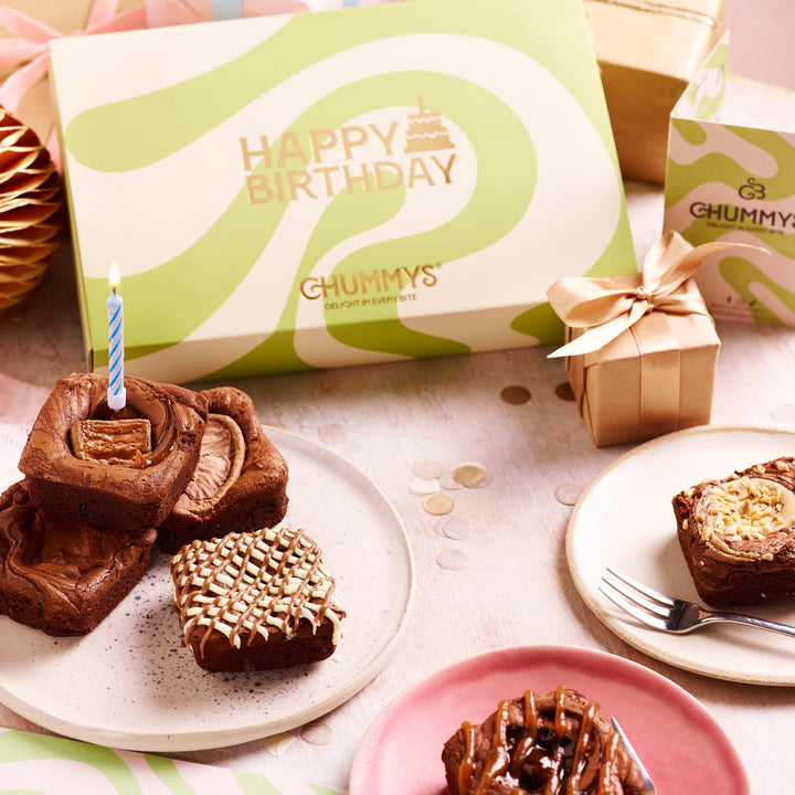 Happy Birthday Mixed Box of Postal Brownies Delivered To Your Door